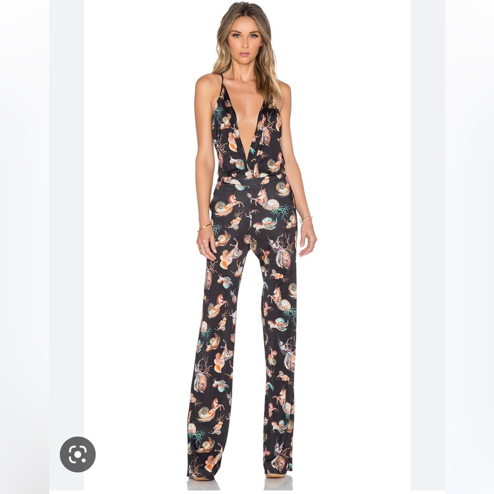 Adriana Degreas Unicorn Print Jumpsuit